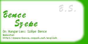 bence szepe business card