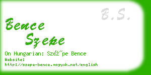 bence szepe business card